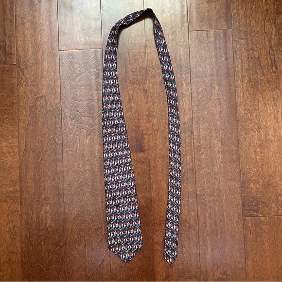 Awesome Camel Tie, 100% Silk and Made in Italy, Blue and Red, Beaufort Tie Rack - Picture 2 of 9